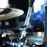 This image shows a LCT 340 small-capsule condenser on a drum kit